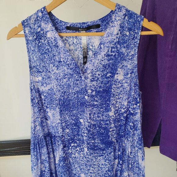 Kensie Sleeveless Bubble Print Blouse - Picture 2 of 7